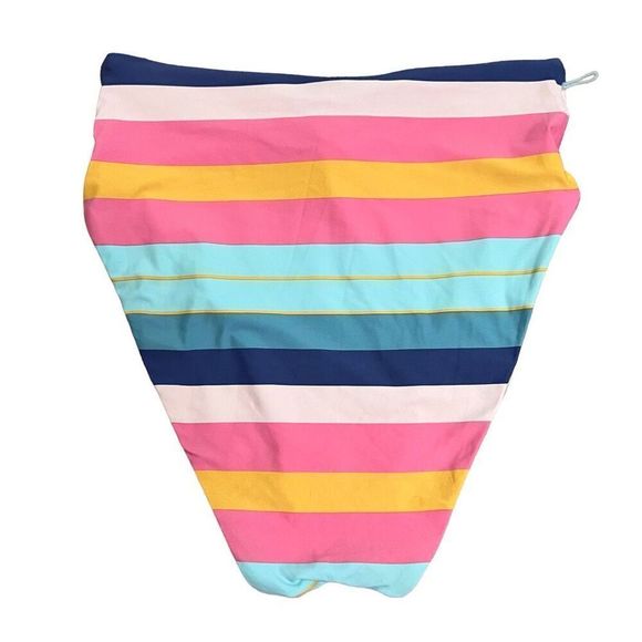 J.Crew Womens High Waisted Sunset Stripe Bikini Bottom Size XS Beach Vacation - Picture 2 of 4